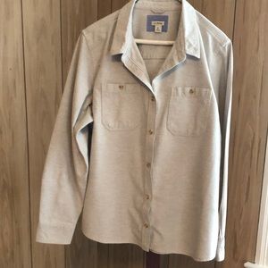 LL Bean woman’s chamois shirt light gray XL. Excellent condition one owner
